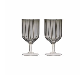 OYOY Mizu wine glasses gray set of 4 pieces