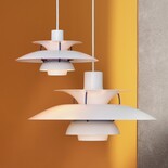Louis Poulsen Mini lámpara colgante PH 5 blanco clásico - 5741095146