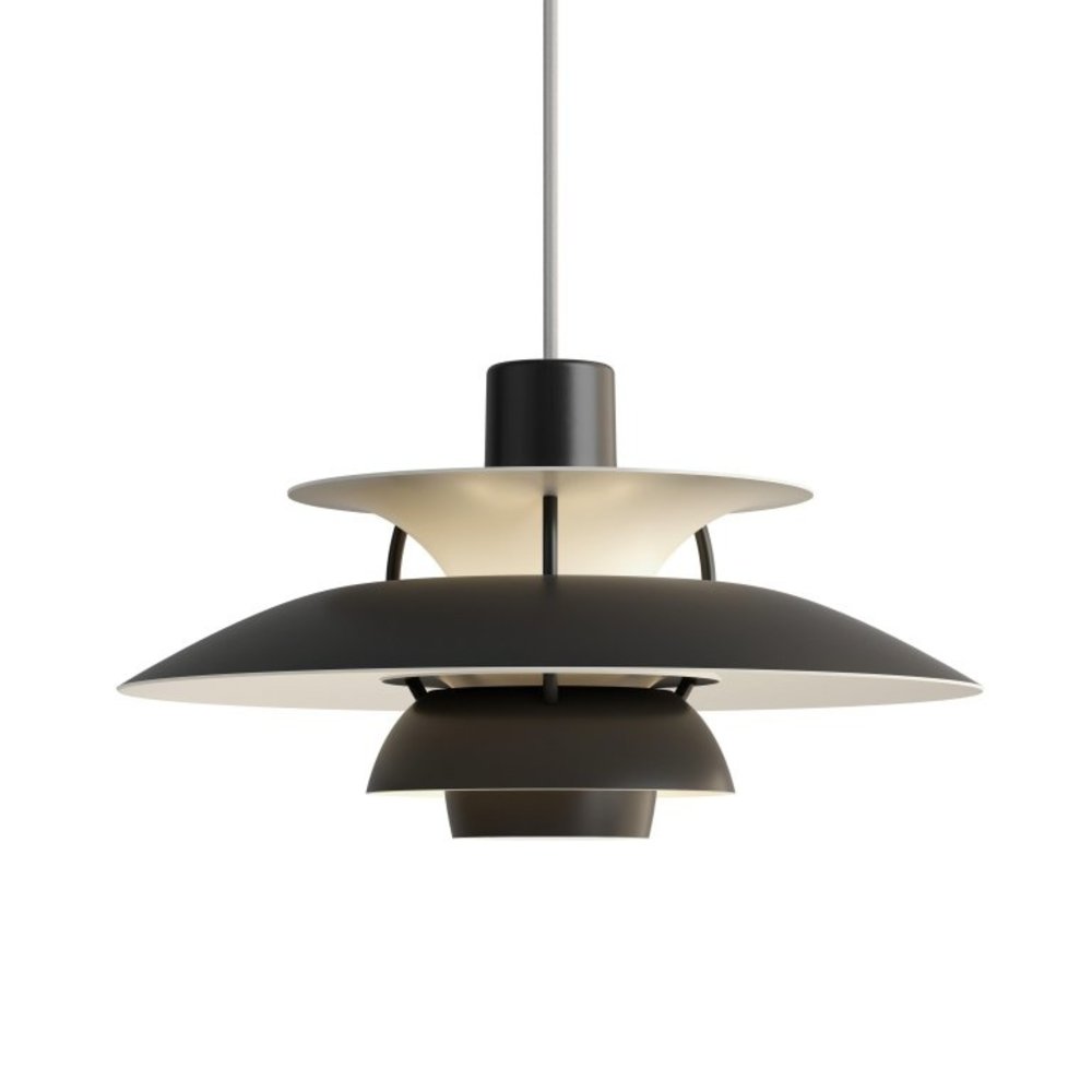 Louis Poulsen PH 5 mini hanglamp monochrome black - 5741104639 Louis Poulsen PH 5 mini hanglamp monochrome black - 5741104639