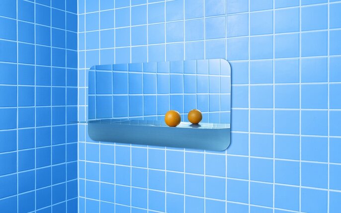 Normann Copenhagen Espejo Horizon horizontal acero inoxidable - 605711