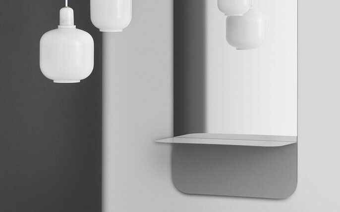 Normann Copenhagen Horizon espejo vertical blanco - 600988