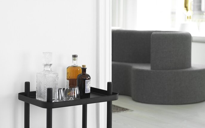 Normann Copenhagen Bloc table/rack noir - 602193