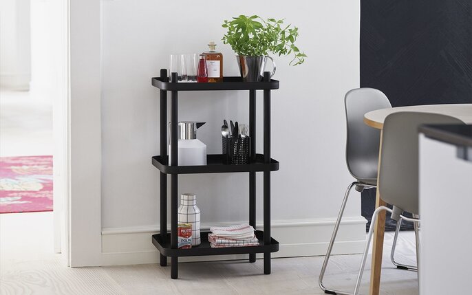 Normann Copenhagen Bloc table/rack noir - 602193