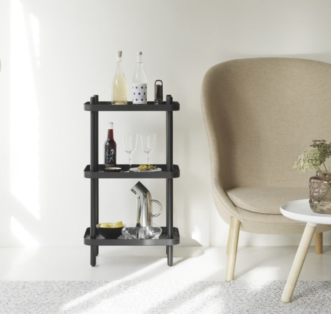 Normann Copenhagen Bloc table/rack noir - 602193