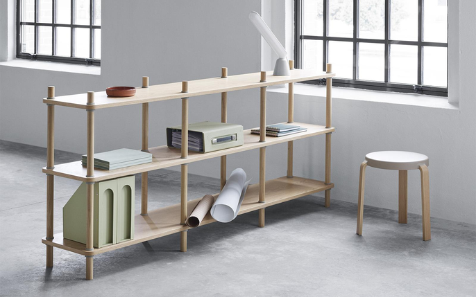 Normann Copenhagen Librería Jam roble/gris - 602505