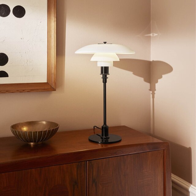 Louis Poulsen PH 3½-2½ glass table lamp black - 5744166195
