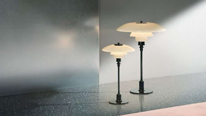 Louis Poulsen PH 3½-2½ glas tafellamp zwart - 5744166195