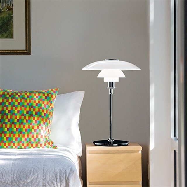 Louis Poulsen PH 4½-3½ glas bordlampe krom - 5744161501