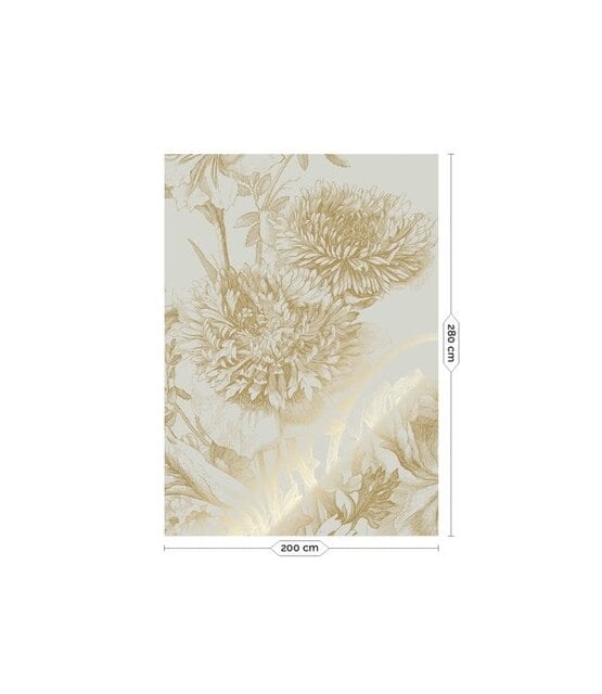 KEK Amsterdam Guldgraveret blomstertapet sand MW-143 200x280cm