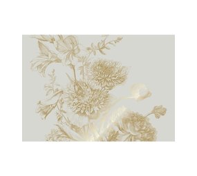 KEK Amsterdam Papel pintado floral grabado dorado arena MW-144 300x280cm