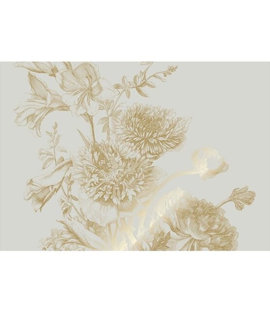 KEK Amsterdam Gull Gravert blomstertapet sand MW-144 300x280cm