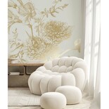 KEK Amsterdam Gold gravierte Blumentapete Sand MW-144 300x280cm