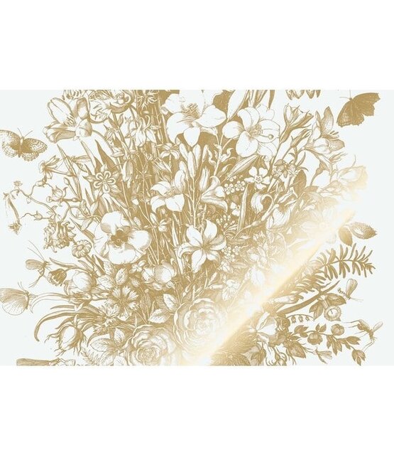 KEK Amsterdam Goud Engraved bloemen behang off white MW-132 300x280cm