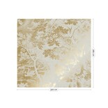 KEK Amsterdam Gold gravierte Landschaften Tapete Sand MW-168 300x280cm