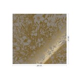 KEK Amsterdam Goud Engraved bloemen behang grijs MW-141 300x280cm