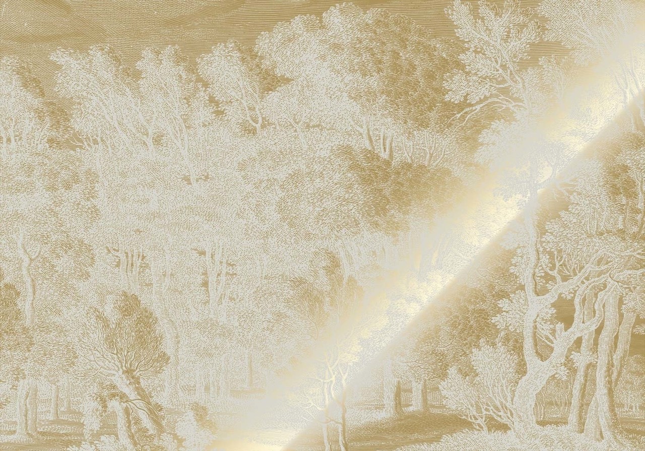 KEK Amsterdam Goud Engraved landschappen behang zand MW-155 200x280cm