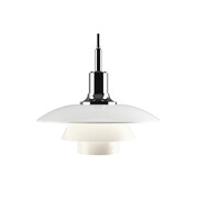 Louis Poulsen Lampada a sospensione in vetro PH 3½-3 cromo - 5741099278 Louis Poulsen Lampada a sospensione in vetro PH 3½-3 cromo - 5741099278