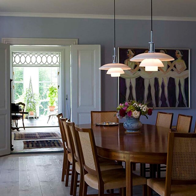 Louis Poulsen PH 4½-4 glas hængelampe krom - 5741086430