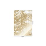 KEK Amsterdam Carta da parati con paesaggi incisi oro bianco sporco MW-101 200x280cm