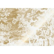 KEK Amsterdam Goldgravierte Landschaften Tapete Wollweiß MW-164 200x280cm
