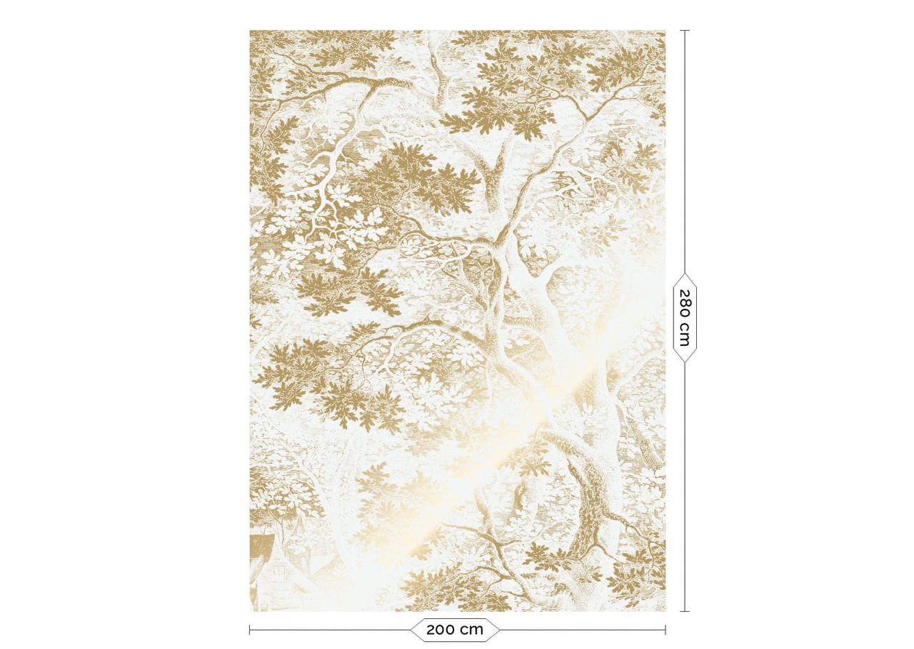 KEK Amsterdam Goud Engraved landschappen behang off-white MW-164 200x280cm KEK Amsterdam Goud Engraved landschappen behang off-white MW-164 200x280cm