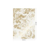 KEK Amsterdam Goldgravierte Landschaften Tapete Wollweiß MW-164 200x280cm
