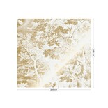 KEK Amsterdam Carta da parati con paesaggi incisi oro bianco sporco MW-165 300x280cm