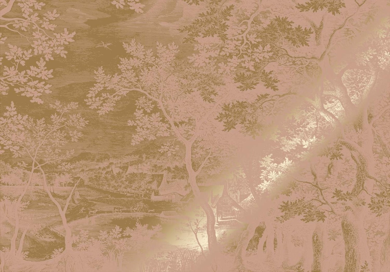 KEK Amsterdam Gullgravert landskapstapet naken MW-170 200x280cm KEK Amsterdam Gullgravert landskapstapet naken MW-170 200x280cm