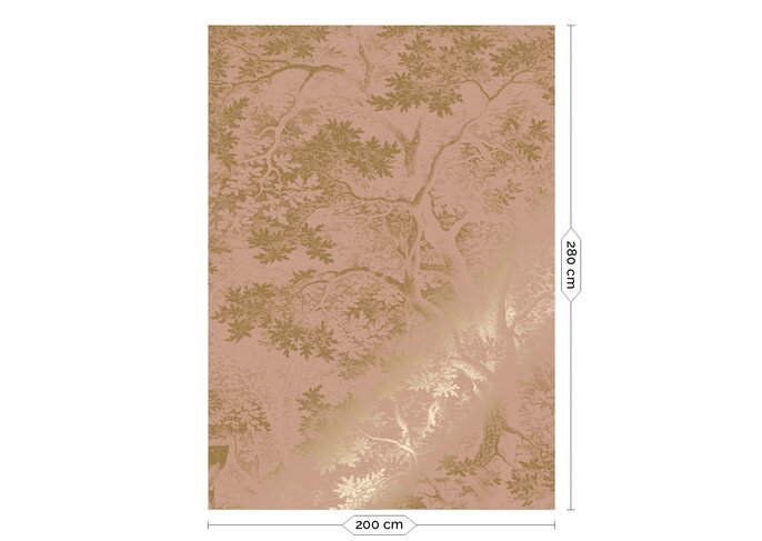 KEK Amsterdam Gold Engraved landscapes wallpaper nude MW-170 200x280cm