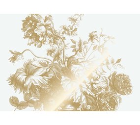 KEK Amsterdam Papier peint floral gravé doré blanc cassé MW-113 200x280cm KEK Amsterdam Papier peint floral gravé doré blanc cassé MW-113 200x280cm