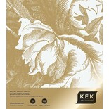 KEK Amsterdam Papel pintado floral grabado dorado blanco roto MW-114 300x280cm
