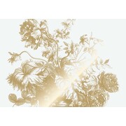 KEK Amsterdam Goud Engraved bloemen behang off-white MW-115 400x280cm