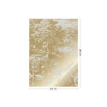 KEK Amsterdam Carta da parati con paesaggi incisi oro sabbia MW-104 200x280cm