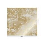 KEK Amsterdam Gold gravierte Landschaften Tapete Sand MW-105 300x280cm