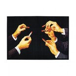 Seletti Tapis rectangulaire Lipstick noir - 18076