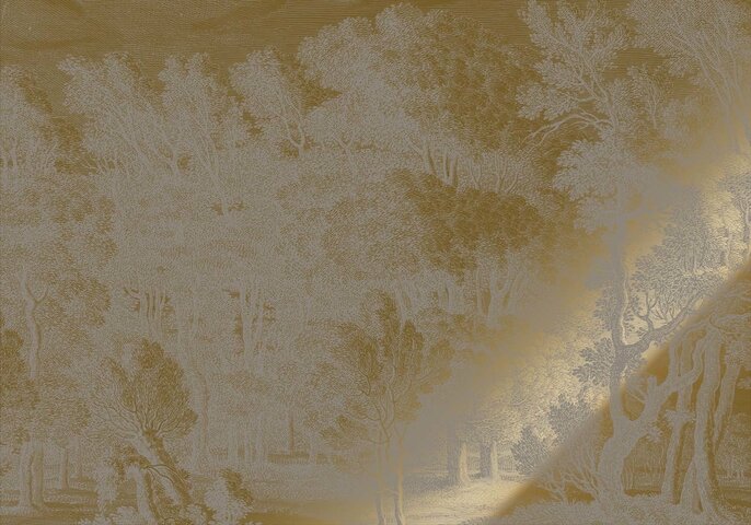 KEK Amsterdam Gold Engraved landscapes wallpaper gray MW-161 200x280cm