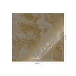 KEK Amsterdam Gold Engraved landscapes wallpaper gray MW-162 300x280cm
