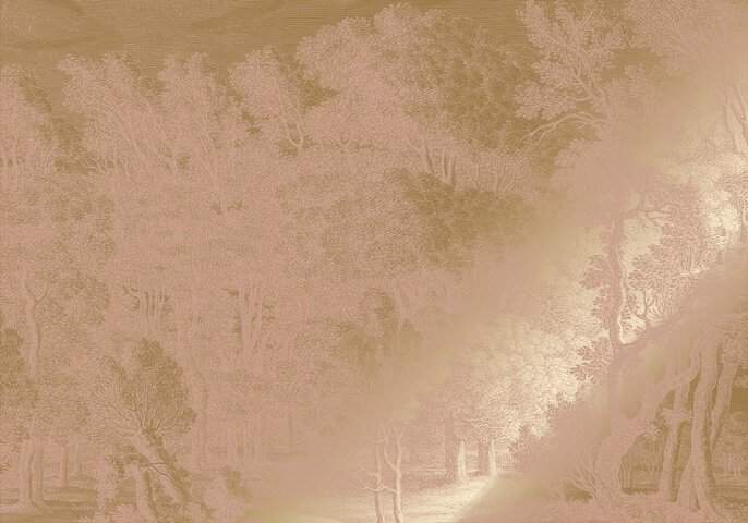 KEK Amsterdam Gold Engraved landscapes wallpaper nude MW-160 400x280cm