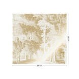 KEK Amsterdam Goud Engraved landschappen behang off-white MW-153 300x280cm KEK Amsterdam Goud Engraved landschappen behang off-white MW-153 300x280cm
