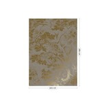 KEK Amsterdam Carta da parati con paesaggi incisi oro grigio MW-173 200x280cm
