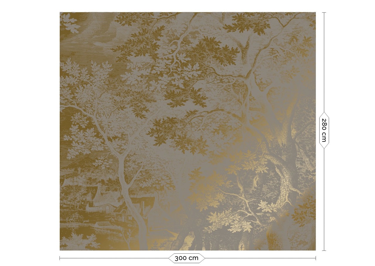KEK Amsterdam Gold gravierte Landschaften Tapete grau MW-174 300x280cm KEK Amsterdam Gold gravierte Landschaften Tapete grau MW-174 300x280cm