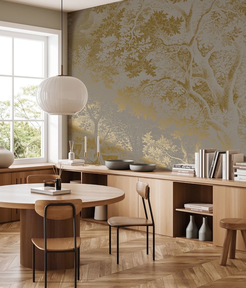 KEK Amsterdam Papel pintado dorado paisajes grabados gris MW-175 400x280cm KEK Amsterdam Papel pintado dorado paisajes grabados gris MW-175 400x280cm
