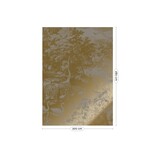 KEK Amsterdam Gold Engraved landscapes wallpaper gray MW-110 200x280cm