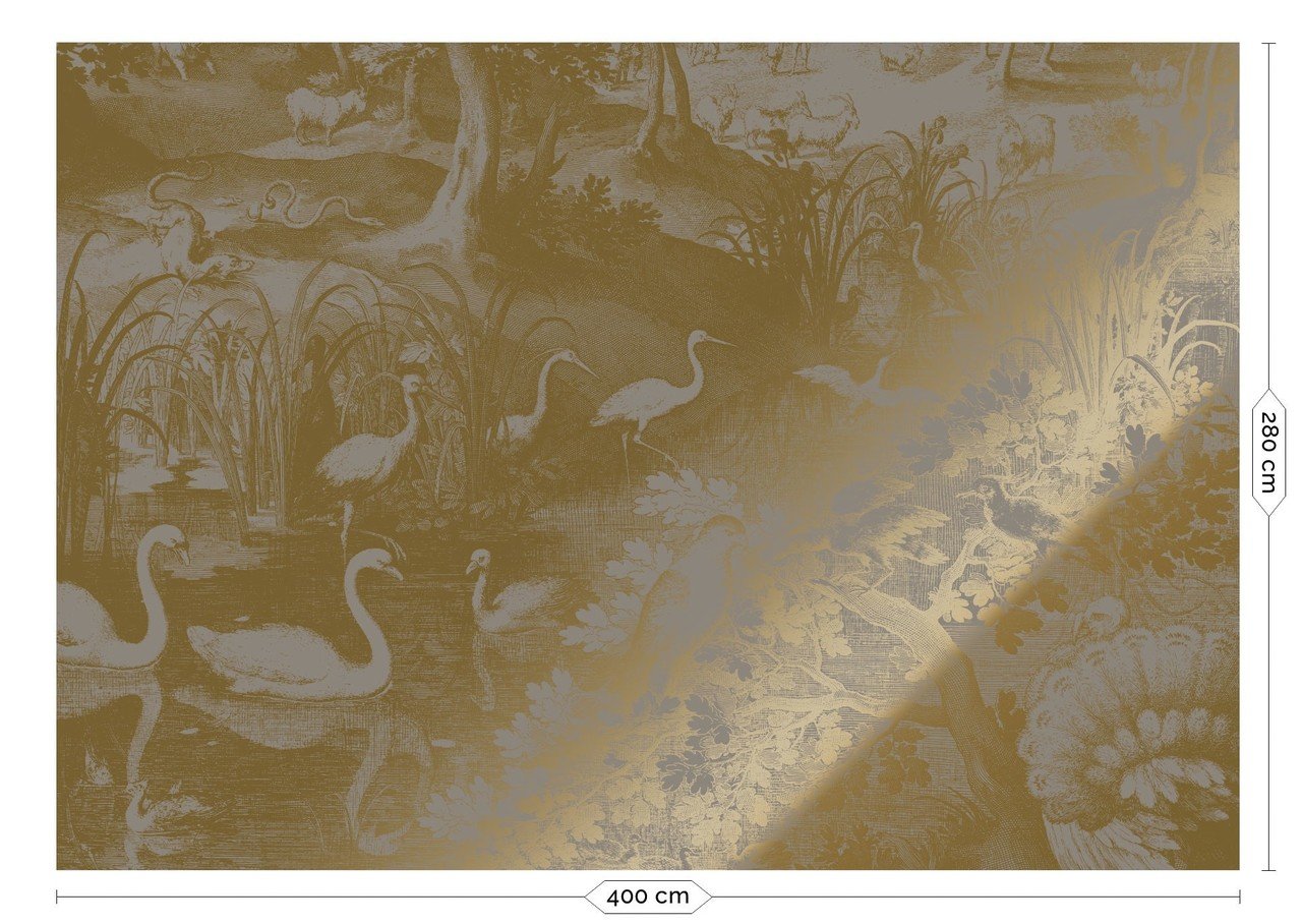 KEK Amsterdam Gold gravierte Landschaften Tapete grau MW-112 400x280cm KEK Amsterdam Gold gravierte Landschaften Tapete grau MW-112 400x280cm
