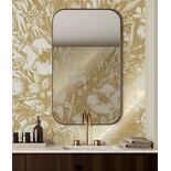 KEK Amsterdam Goud Engraved bloemen behang zand MW-136 400x280cm