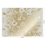 KEK Amsterdam Gold gravierte Blumentapete Sand MW-136 400x280cm