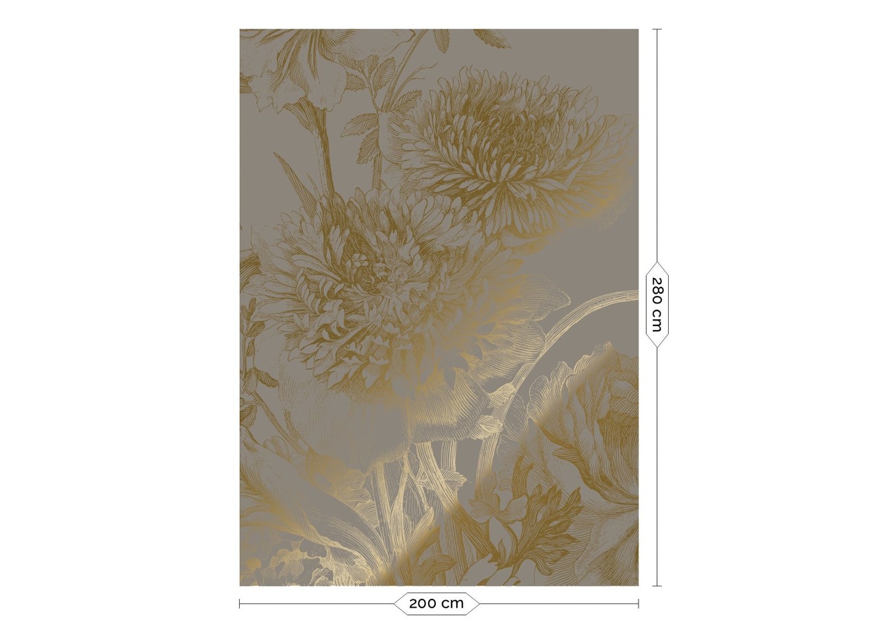 KEK Amsterdam Gold gravierte Blumentapete grau MW-149 200x280cm KEK Amsterdam Gold gravierte Blumentapete grau MW-149 200x280cm