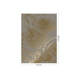KEK Amsterdam Papel pintado floral grabado dorado gris MW-149 200x280cm KEK Amsterdam Papel pintado floral grabado dorado gris MW-149 200x280cm