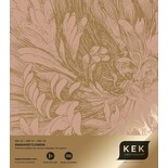 KEK Amsterdam Gold gravierte Blumentapete Nude MW-147 300x280cm
