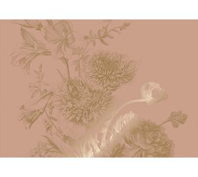 KEK Amsterdam Gold gravierte Blumentapete Nude MW-147 300x280cm KEK Amsterdam Gold gravierte Blumentapete Nude MW-147 300x280cm